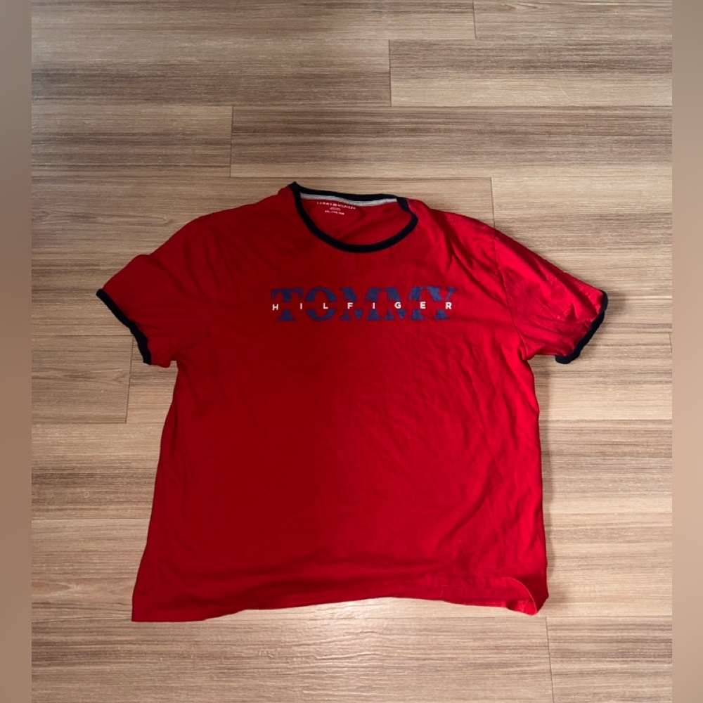 Tommy Hilfiger red and blue cotton t-shirt #streetwear